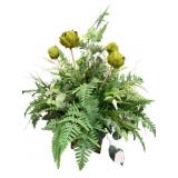 Faux Floral Arrangement in Metal Planter - 32 x 29