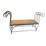 Cloth/Metal Bench - 36 x 63 x 16.5