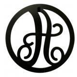Wooden H Sign - 23" Round