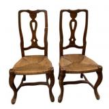 2 Chairs - 44 x 19.5 x 21