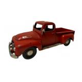 Decorative Red Metal Truck - 7 x 16 x 6