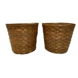 3 Woven Baskets w/ Liner - 8.5 x 10