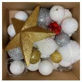 20 Assorted Ornaments and 1 Gold Star
