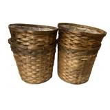 4 Plastic Lined Baskets
