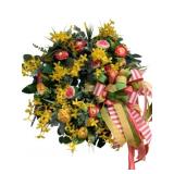 Decorative Spring Tulip Wreath - 26 x 26