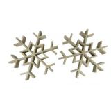 Rustic Chunk Cut Wooden Snowflake Decoration