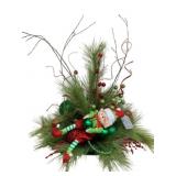 Handcrafted Christmas Lighted Elf Arrangement