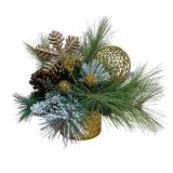 Handcrafted Christmas Arrangement in Planter