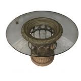 Glass Top Round Table - 30 x 40