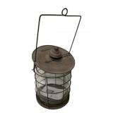 Metal/Glass Lantern - 20.5 x 9