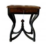 Wooden Painted Accent Table - 27.5 x 13.5 x 22