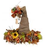 Burlap WItch Hat Hanging Decor - 27 x 24