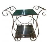 Metal/Glass Serving Cart - 39 x 24 x 35