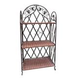 3 Tier Metal/Wicker Shelf - 44 x 21 x 10.5