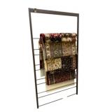 Metal Rack with Rug Samples
