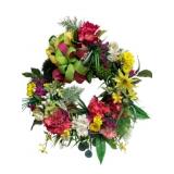 Handcrafted Spring Floral Wreath - 25 x 26