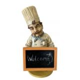 Chef w/ Sign Statue - 7 x 8.5 x 17
