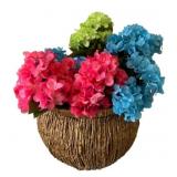 Basket w/ Assorted Flowers - 20 x 22