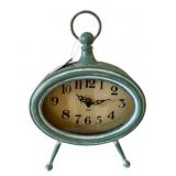 Decorative Teal Clock - 11 x 7.5 x 2.25