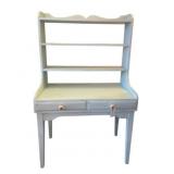Hand Painted Distressed Desk w/ Hutch - 39 x 19