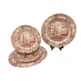 4 Spode Plates - 10.5 Inches Round