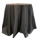 Pressboard Table w/ Black Tablecloth - 30 x 30