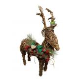 Woven Grapevine & Twig Decorated Reindeer