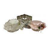 2 Hat Boxes and Napkin Holder