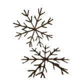 Rustic Grapevine Branch Snowflake Decor - 17 x 17