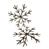 Rustic Grapevine Branch Snowflake Decor - 17 x 17