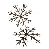 Rustic Grapevine Branch Snowflake Decor - 17 x 17