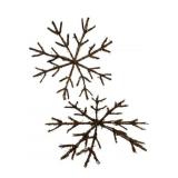 Rustic Grapevine Branch Snowflake Decor - 17 x 17