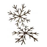 Rustic Grapevine Branch Snowflake Decor - 17 x 17