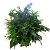 Faux Greenery Arrangement in Metal Planter
