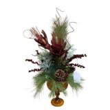 Handcrafted Christmas Arrangement in Amber