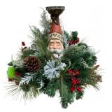 Handcrafted Christmas Santa Candleholder