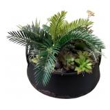 Faux Succulent Arrangement in Metal Planter
