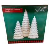 Ceramic LED Christmas Treet Set in box