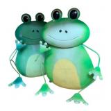 2 Metal Frogs - 12 x 9 x 4