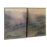 2 Framed Landscape Prints - 24 x 37