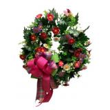 Faux Floral Decorative Wreath - 15 x 15