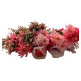 Assorted Faux Stem Pink Flowers - 25" Tall