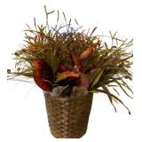 Assorted Faux Stem Flowers in Baskets - 27 x 29