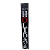 "Happy Holidays" Wood Sign - 49.5 x 6.75 x 1