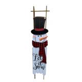 "Let it Snow" Snowman Sign - 48 x 10 x 3