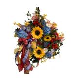 Faux Floral Wreath - 24 x 24