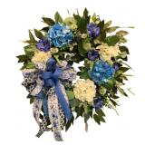 Faux Floral Wreath - 27 x 26