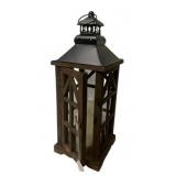 Decorative Lantern w/ Candle - 19 x 7 x 7