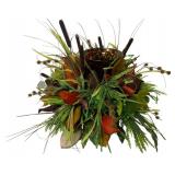 Handcrafted Floral Arrangement w/ Hurricane - 27"