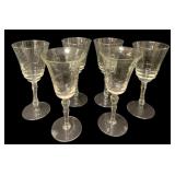 6pcs Etched Glass Stemware
